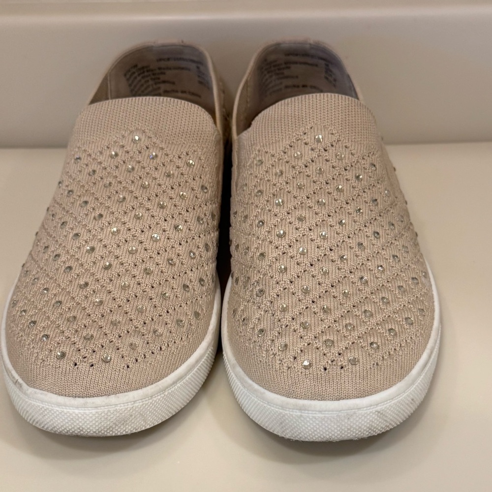 White Mountain Ladies Bling Sneakers In Taupe Tan - Picture 5 of 16
